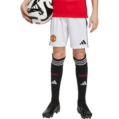 Calções Manchester United Primeiro Equipamento 2025-2026 Criança